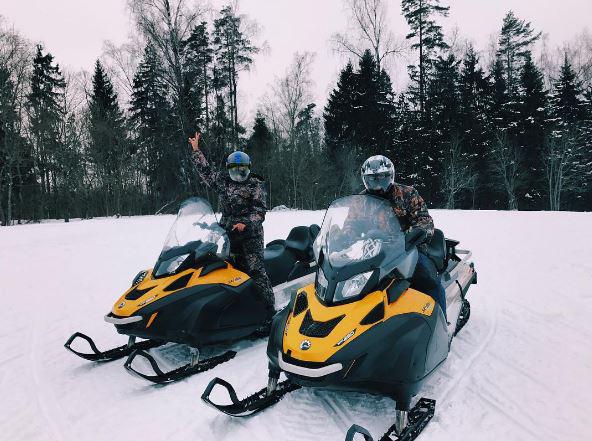 Jonny went on a snowmobile in Serbia on his luxury trip to Russia before entering the villa 