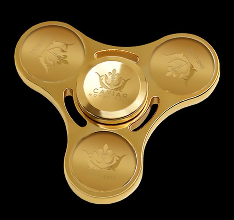  The world's most expensive fidget spinner has gone on sale for an eye-watering £13,000, pictured