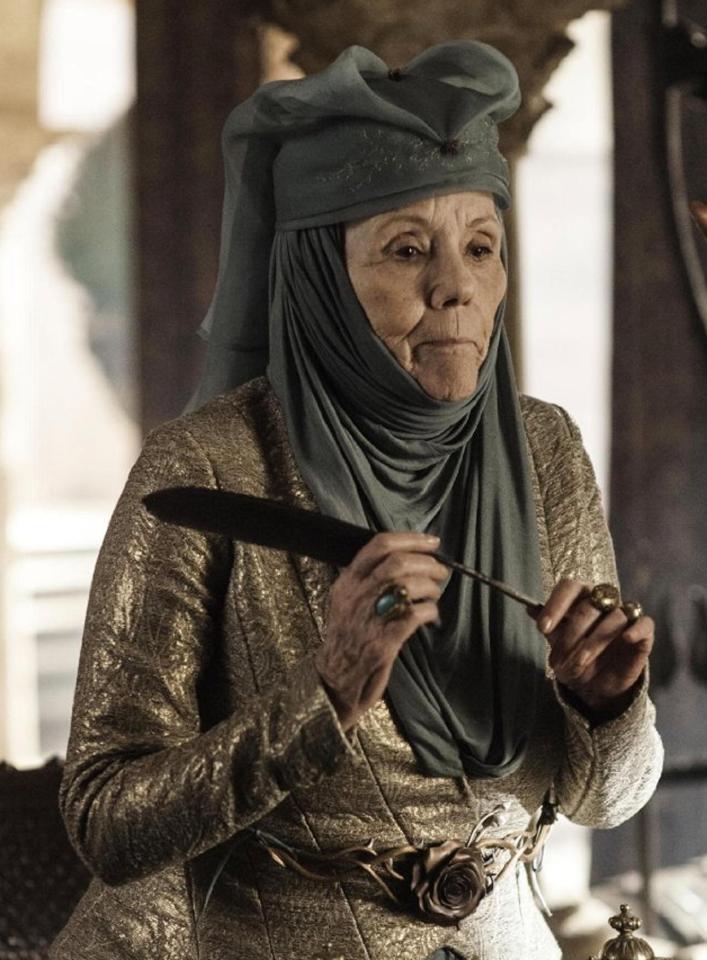  Diana was known for playing Olenna Tyrell in Game of Thrones