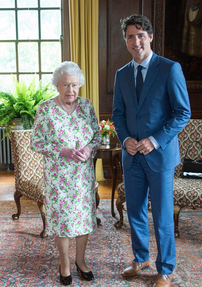  Canada's Prime Minister Justin Trudeau meets Queen Elizabeth at Holyrood Palace, her official residence, in Edinburgh, Scotland