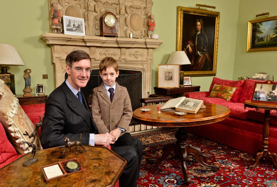 Jacob and his son, who also likes to wear a formal suit