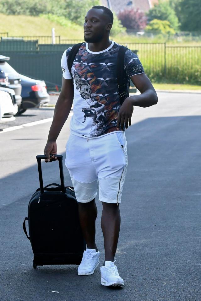 Romelu Lukaku, pictured on Belgium duty last month, is closing in on a move to Man United