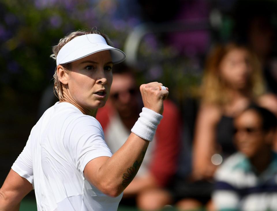  Mattek-Sands was into a deciding set when she suffered her knee injury