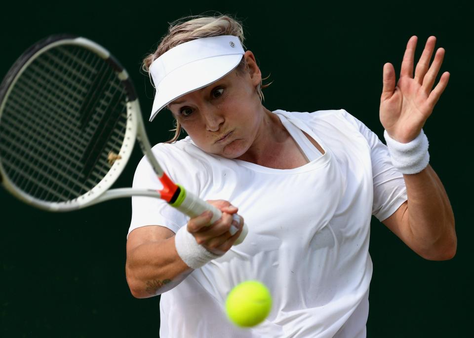  Mattek-Sands before going down with an injury on Court 17