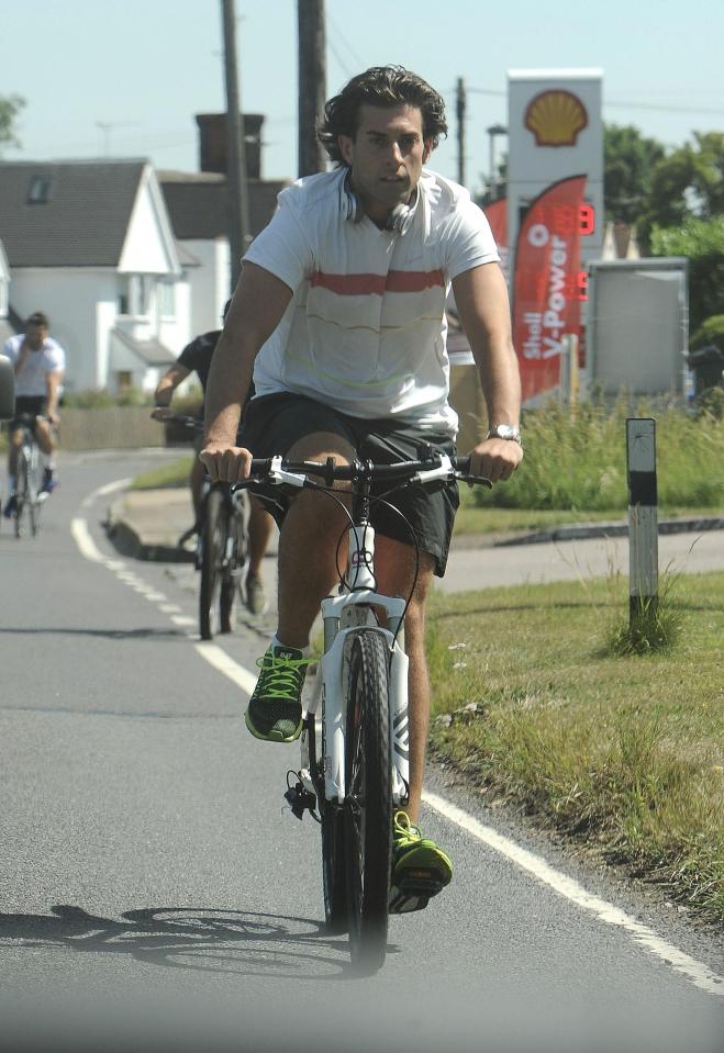  Arg looked slimmer than ever as he worked up a sweat with his pal