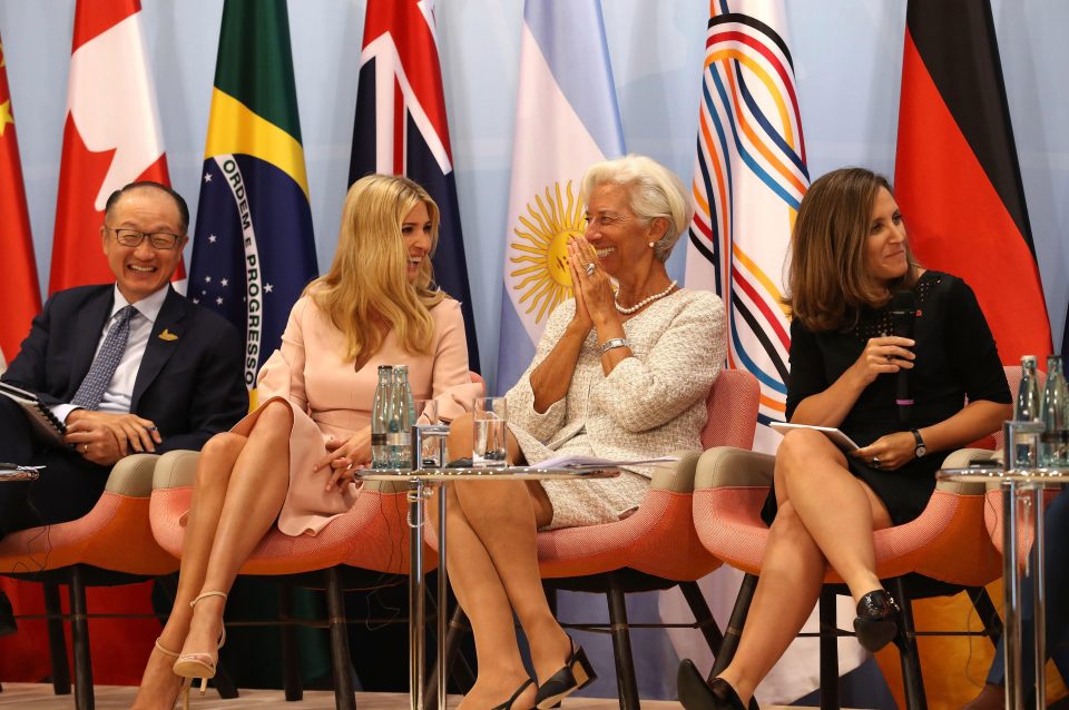  Ivanka Trump, a senior adviser to the her father, on a panel at the G20 summit