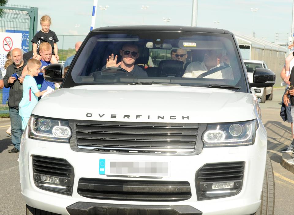 Wayne Rooney was snapped at Everton's training ground on Saturday