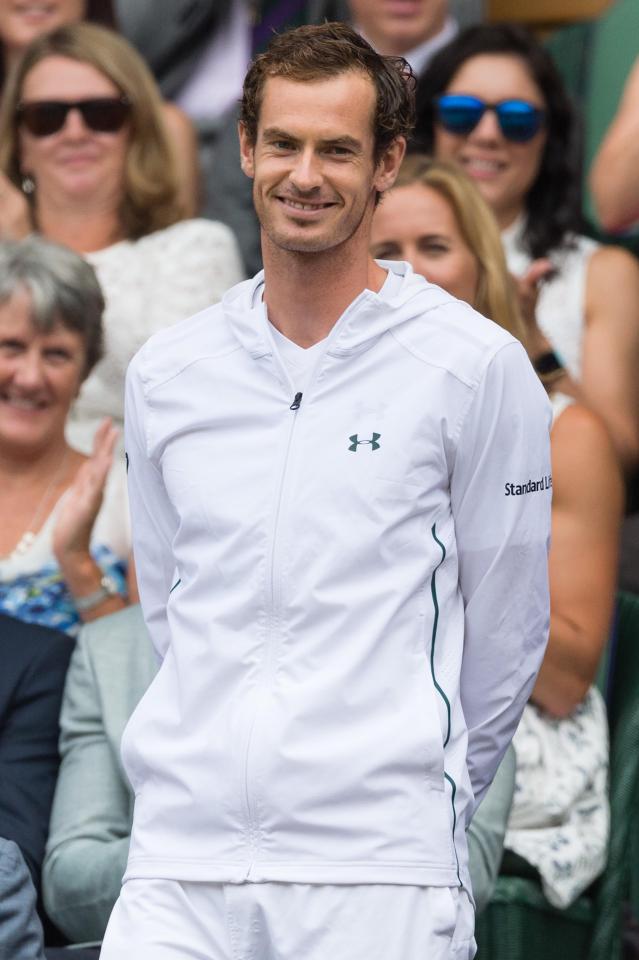  Andy Murray receives a warm welcome in the Royal Box at Wimbledon