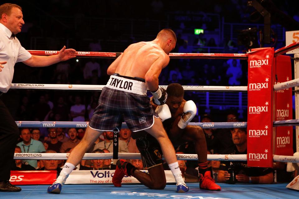 Ohara Davies was criticised for quitting on his opponent as Josh Taylor outclassed him