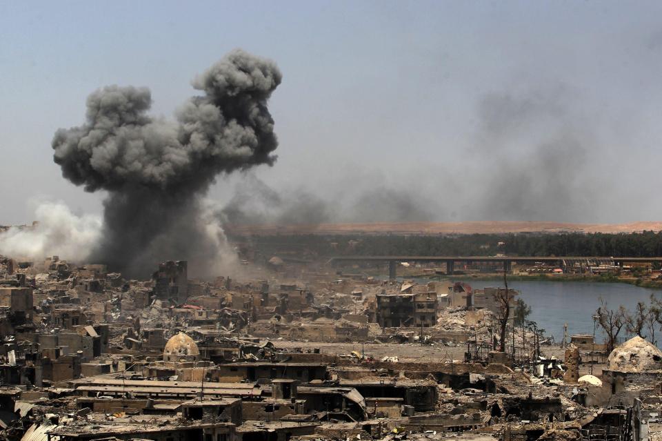  Coalition airstrikes helped break ISIS in a battle for Mosul which took nine months