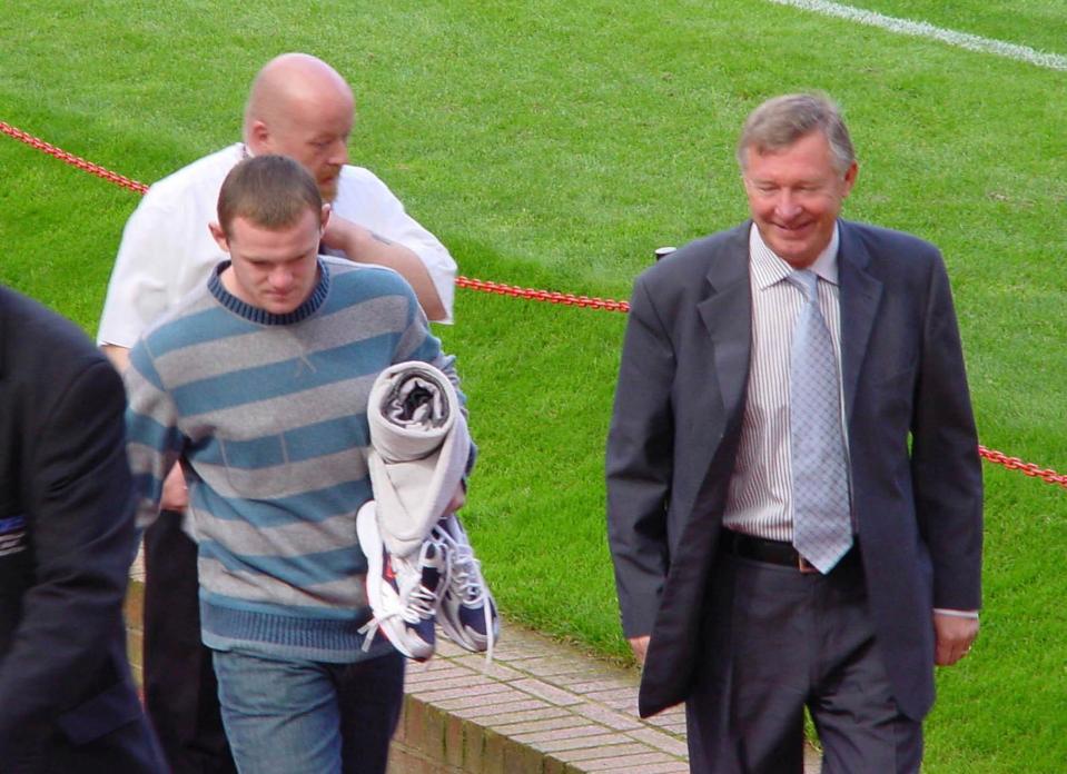 An 18-year-old Wayne Rooney as he completes move to Manchester United