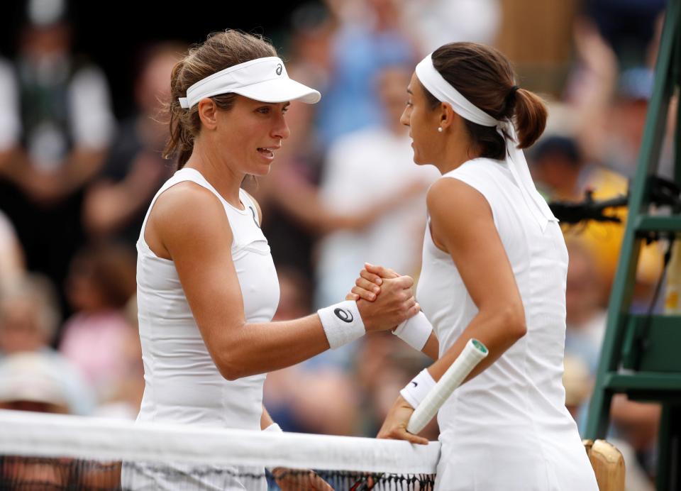  Konta was pushed all the way by Garcia in the enthralling clash on Court One