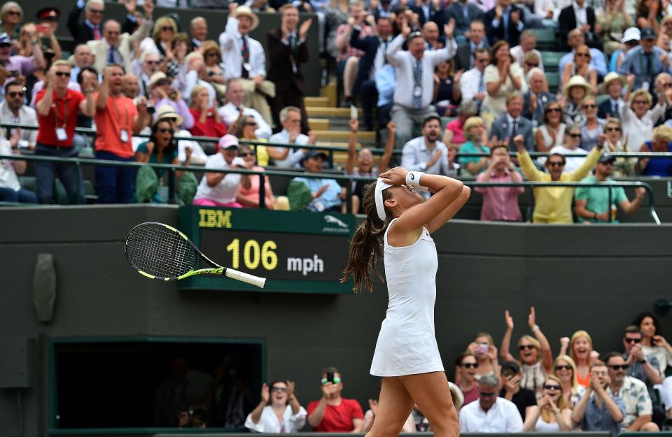  No6 seed Konta produced a thrilling victory to overcome Caroline Garcia