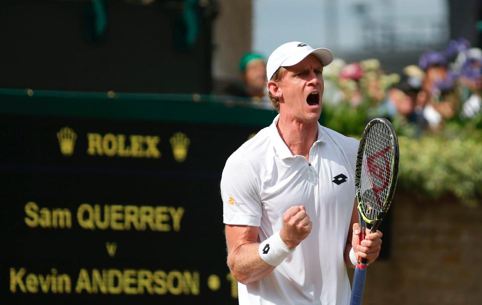 Sam Querrey stands with a menacing 6ft6 frame