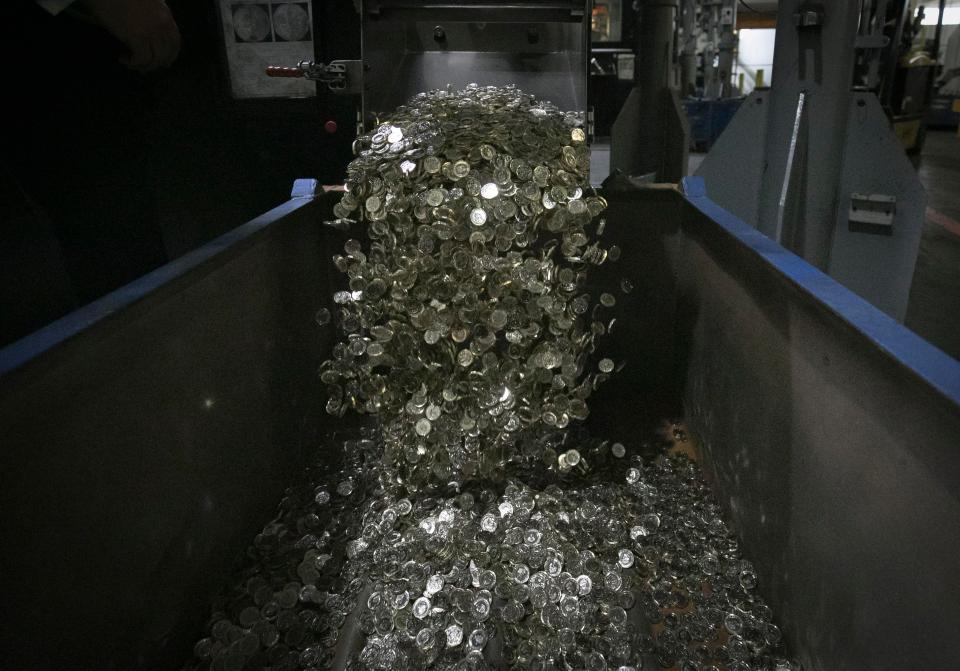  One of the Royal Mint's machines can produce up to 850 coins per minute