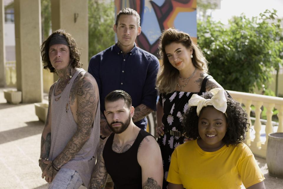  Glen is joining Jay, Alice and Sketch at their pop-up studio for the new series called Tatoo Fixers on Holiday