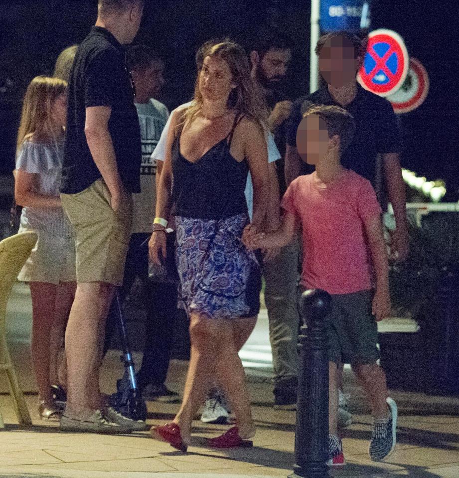  Louise Redknapp took the children to Majorca, where Jamie will fly out next week to 'take over the baton'