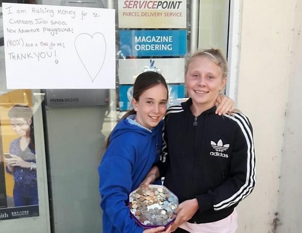  Anna-Athene and her friend Emma Watts were raising money for their primary school