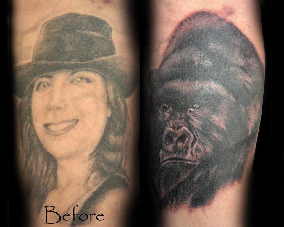  This fella turned the etching of his ex into a gorilla