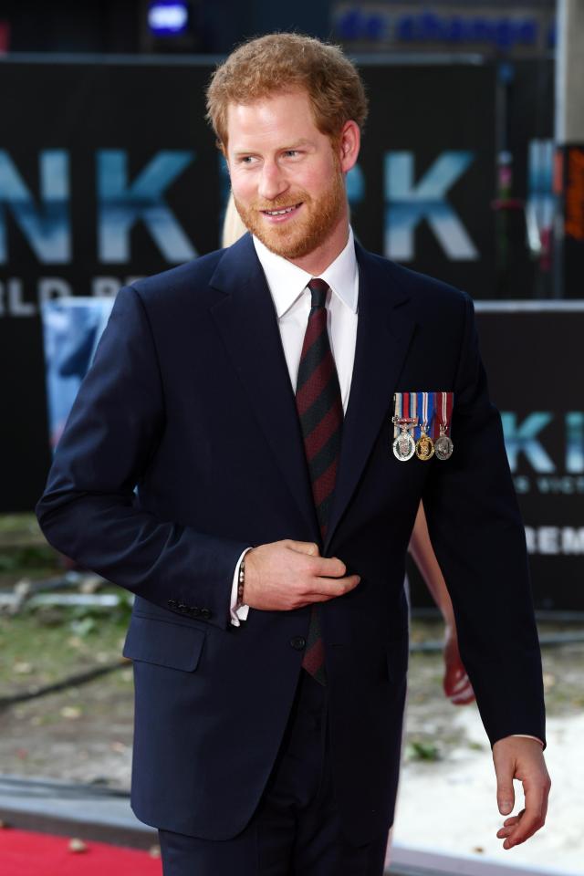  Harry wore his service medals on his suit