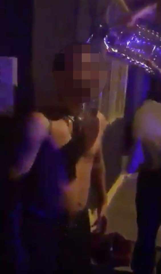  Harrowing footage showed one of the men being doused with water by police after an acid attack in London