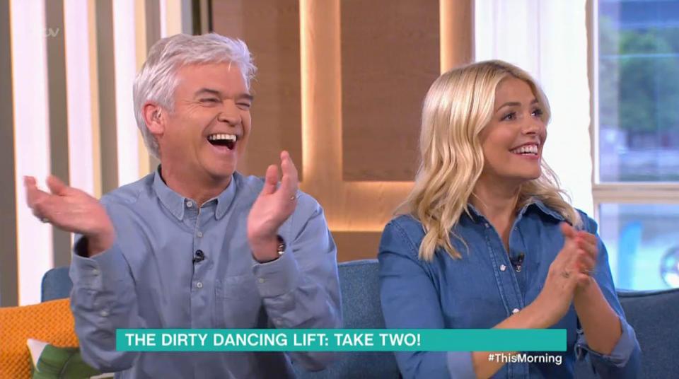  The This Morning hosts were delighted to see the couple pull off the iconic move