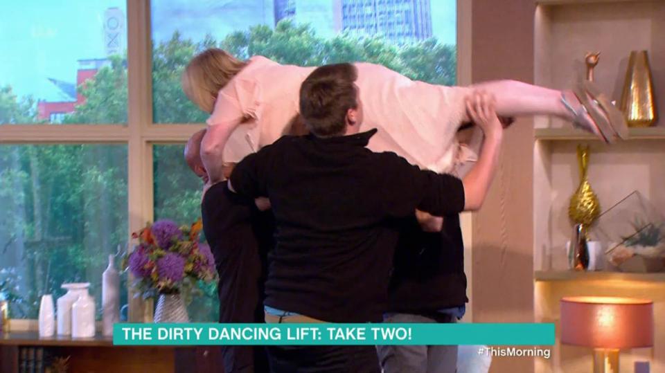  The couple did nee some help however - with two members of the TV show's staff helping out