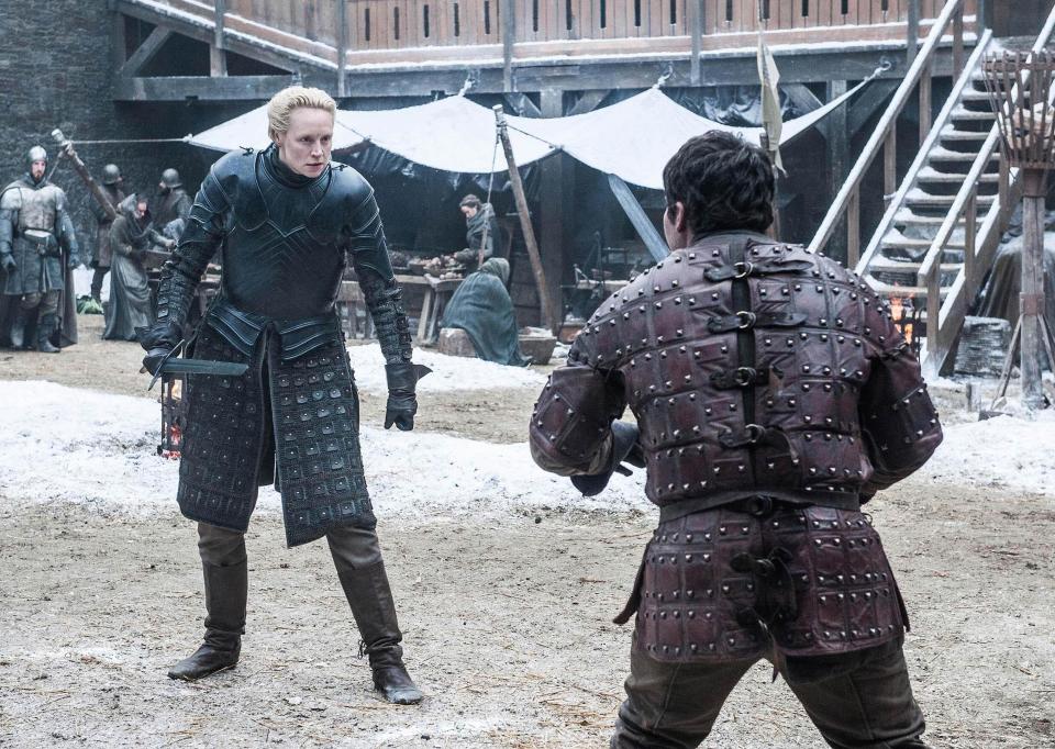  Gwendoline Christie plays Brienne of Tarth on Game of Thrones