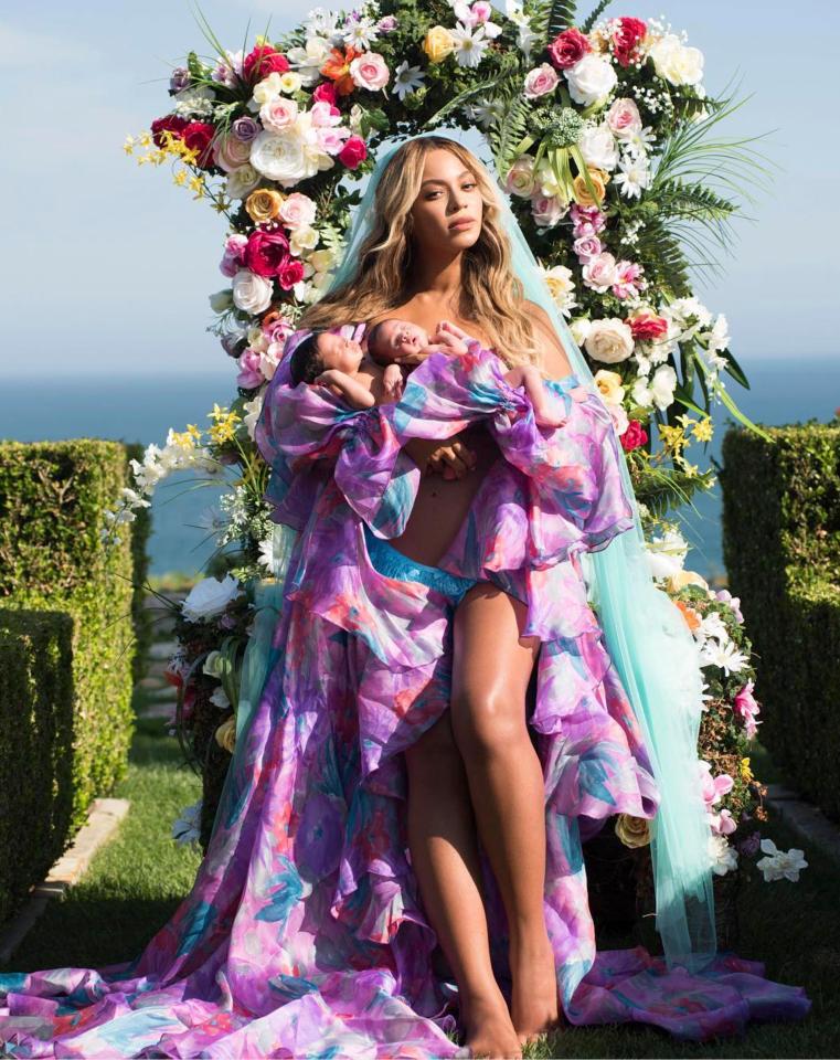  Bey revealed her twins' names to the world with the help of a stunning photo she shared on Instagram