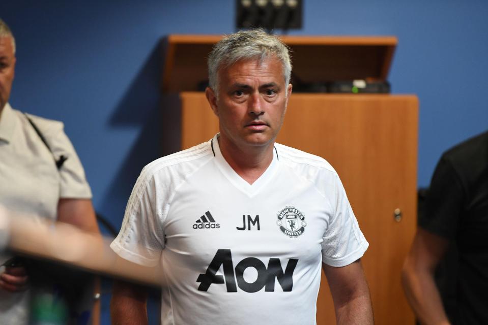  Jose Mourinho spoke to the press after training