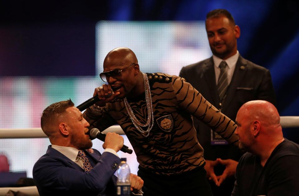  Floyd Mayweather and Conor McGregor exchanged X-rated verbals in London