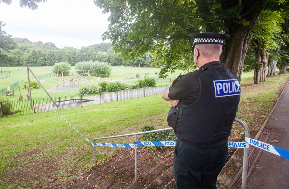  The park has been cordoned off as police support the girl's family