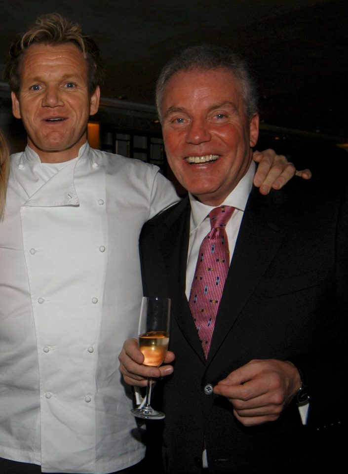  Gordon Ramsay with jailed father-in-law Chris Hutcheson before family feud resulted in Hutcheson being jailed