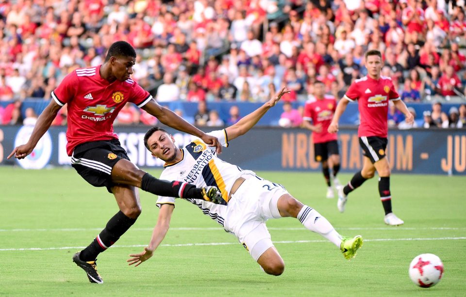  Marcus Rashford scored twice as United won 5-2 in their opening friendly