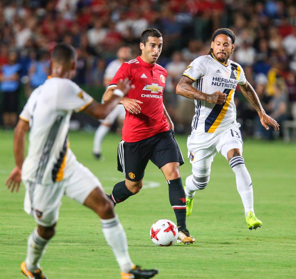  Henrikh Mkhitaryan was on the scoresheet for Manchester United against LA Galaxy