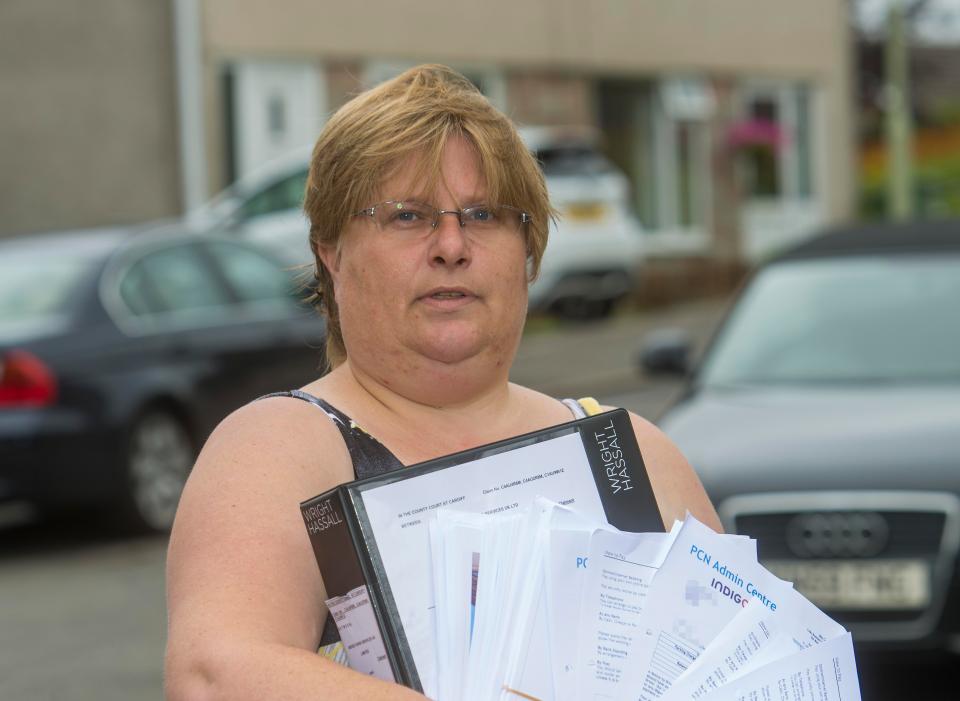 Campaigner Sue Prior has been battling parking fines handed out by private parking companies at the University Hospital of Wales 