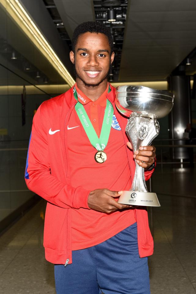  England's Ryan Sessegnon celebrates the win in style