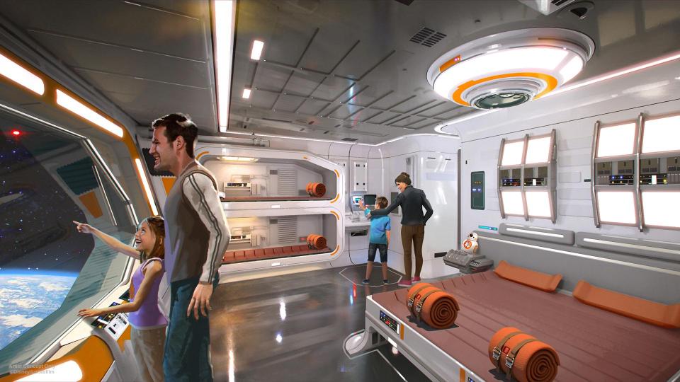  A new fully immersive Star Wars-themed hotel is also opening in Orlando, built as a spaceship with all of the windows looking out on outer space