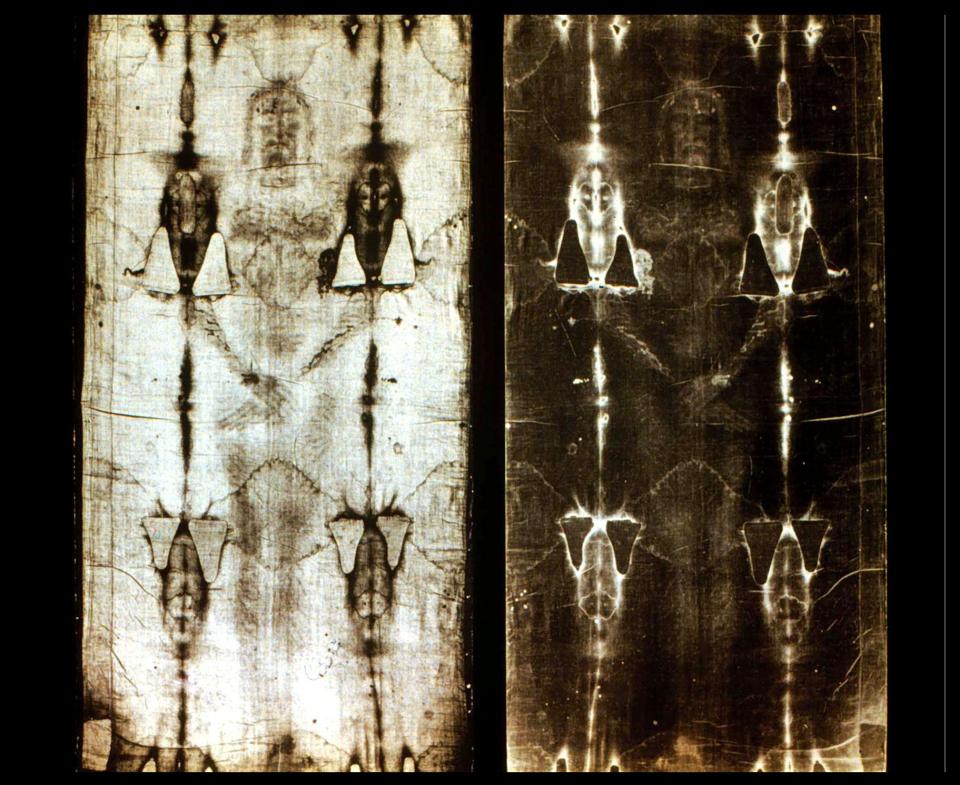  The legendary cloth, shown in this positive and negative file picture, is believed by many Christians to be the shroud that covered the dead body of Jesus Christ