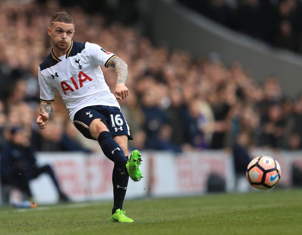 Kieran Tripper enjoyed a breakthrough season with Spurs and has now seen right-back rival Kyle Walker depart for Manchester City