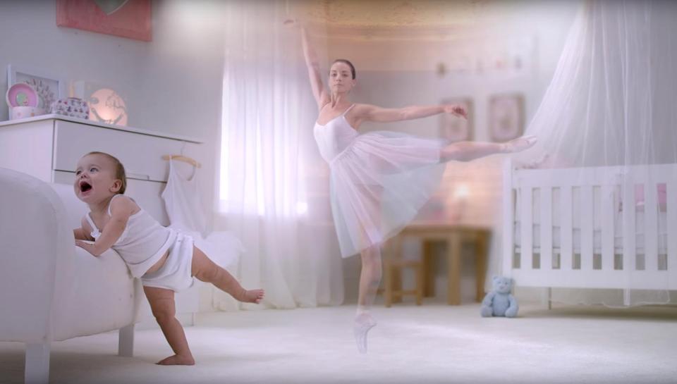  The ad showed girls growing up to be ballerinas