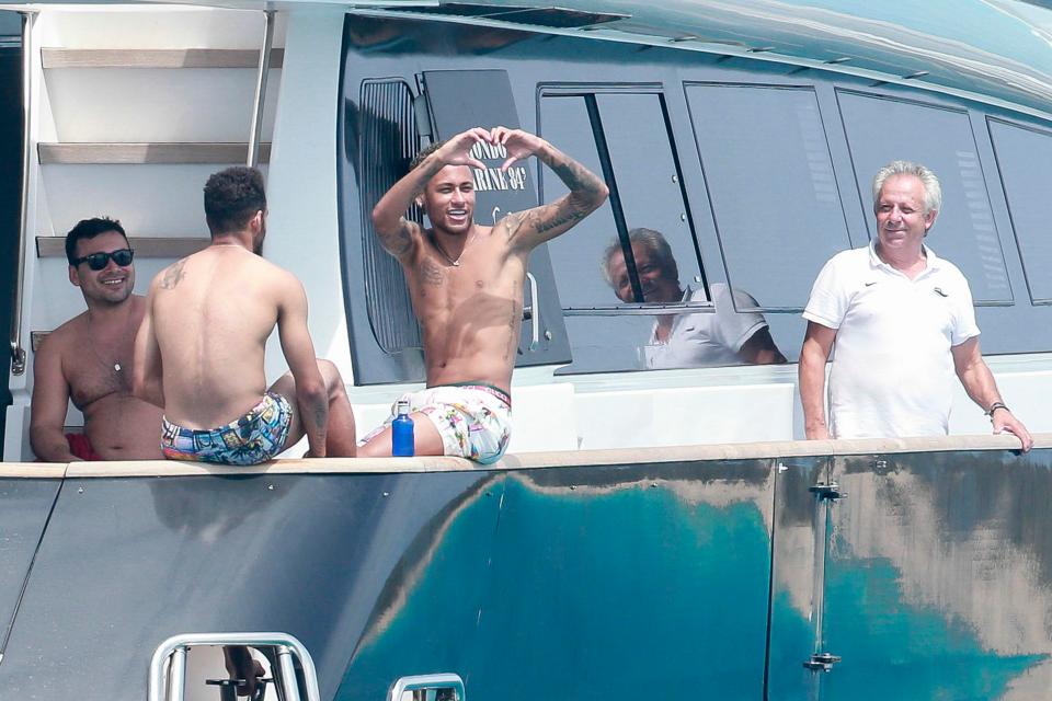 Neymar is currently enjoying himself on holiday 