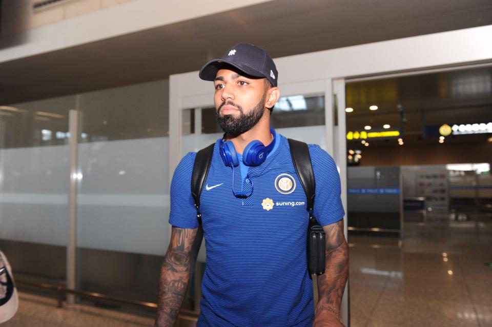  Gabriel Barbosa is with the rest of Inter's squad in China