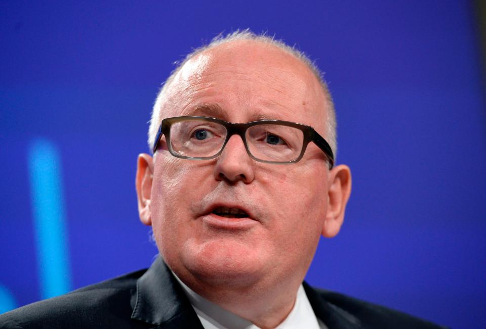  Commission vice-president Frans Timmermans said the EU was 'coming very close' to taking Poland's voting rights away