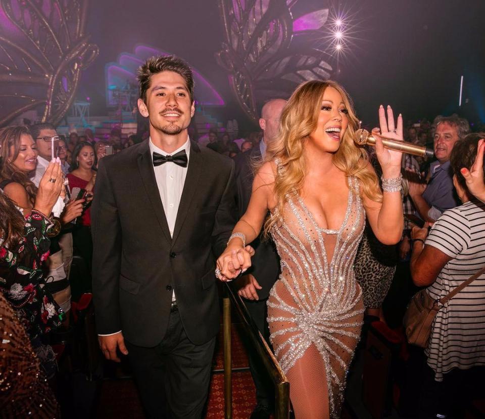  Mariah was joined by on/off boyfriend Bryan Tanaka