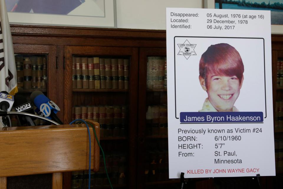  James Byron Haakenson has been named as one of the 33 men and teens killed by John Wayne Gacy