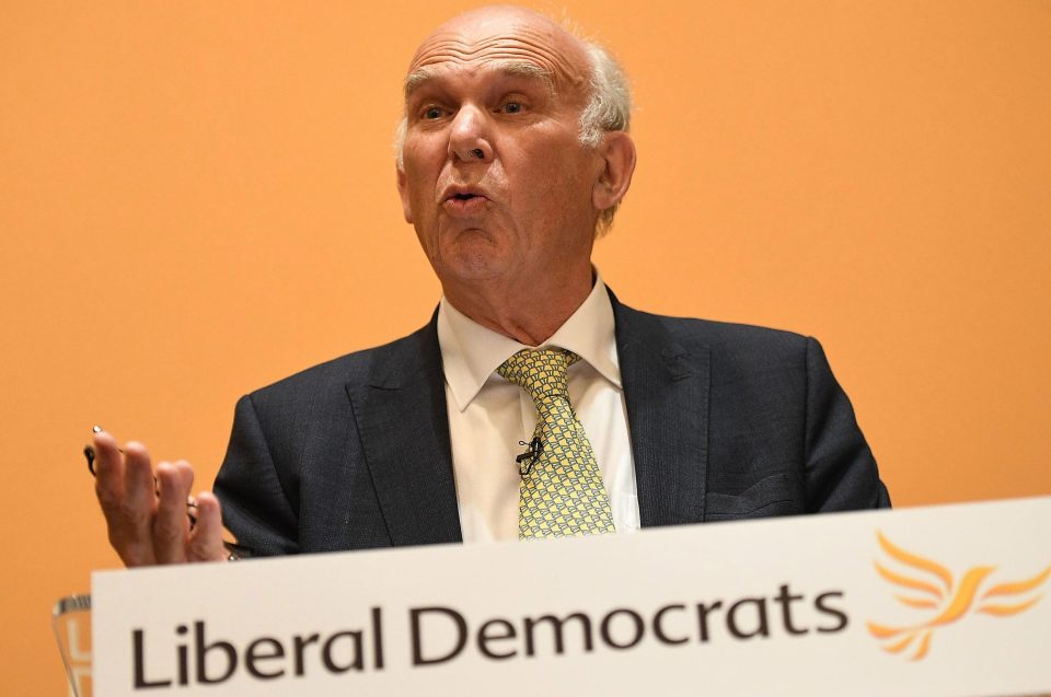 Sir Vince Cable was the only one who stood for the job of leader of the Liberal Democrats