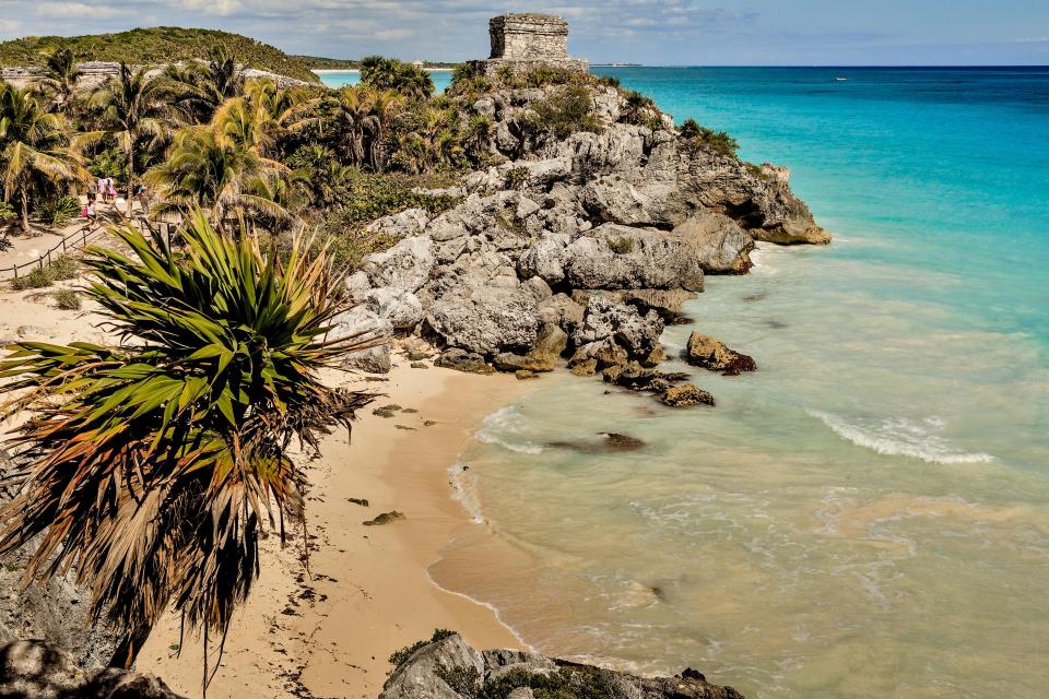  Mexico ranks at No.113 on the safety scale, but it has significantly improved security in tourist areas like Tulum (pictured)