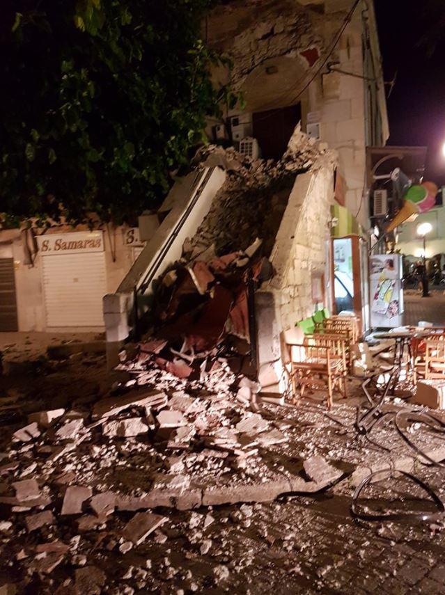 Shocking pictures show the devastation caused by the earthquake in Kos