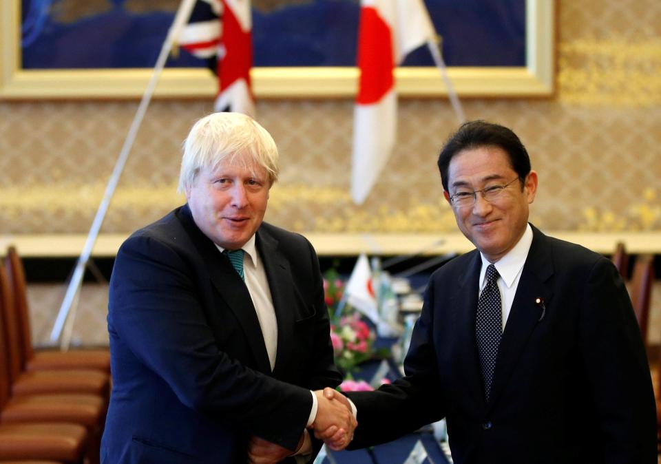  Boris Johnson is predicting an 'all-singing all-dancing' UK-Japan trade deal